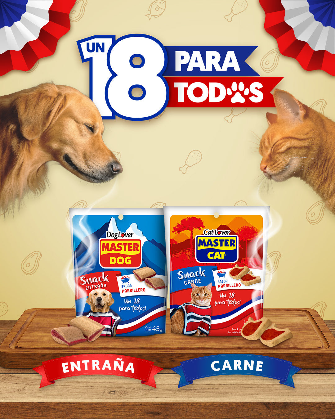 MASTER DOG SNACK PARA PERROS SABOR ENTRAÑA PARRILLERO 45GR