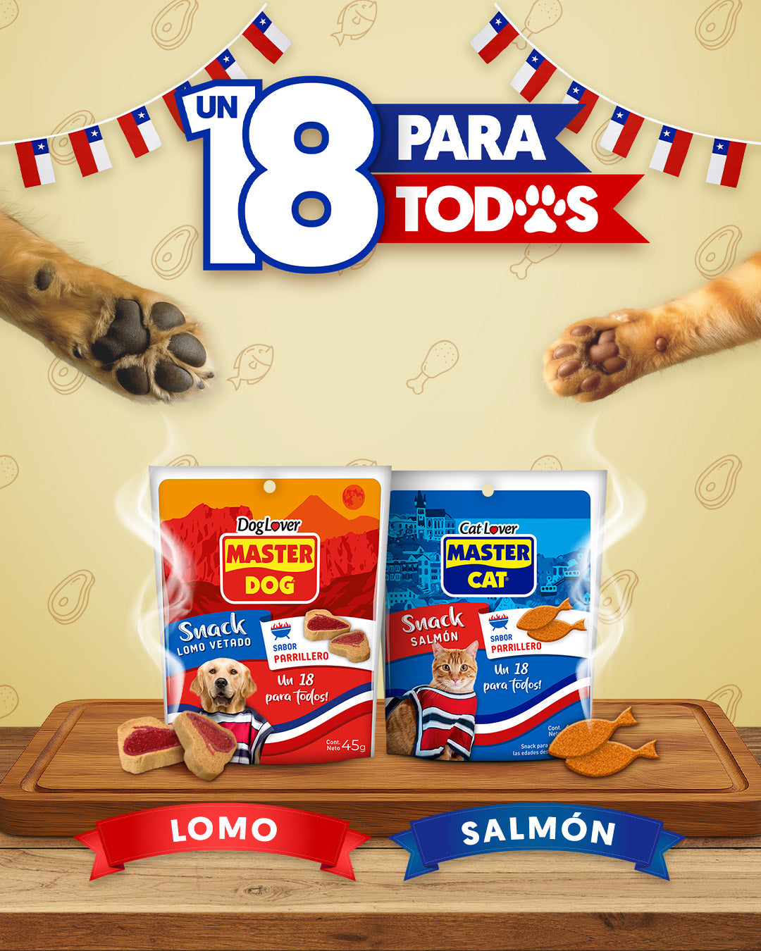 MASTER DOG SNACK PARA PERROS SABOR ENTRAÑA PARRILLERO 45GR