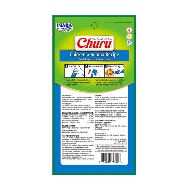 CHURU SOBRE PERRO POLLO ATUN 56GR