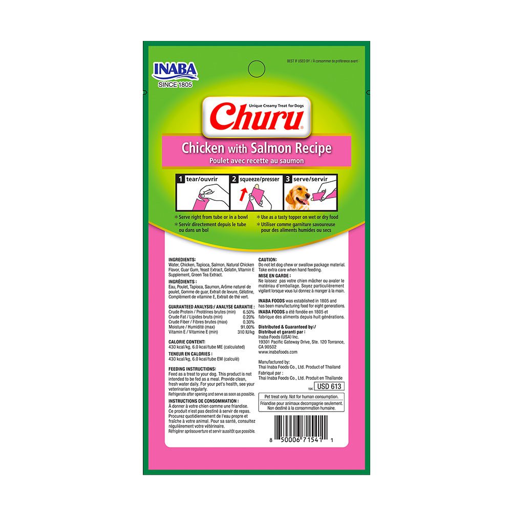 CHURU SOBRE PERRO POLLO SALMON 56GR
