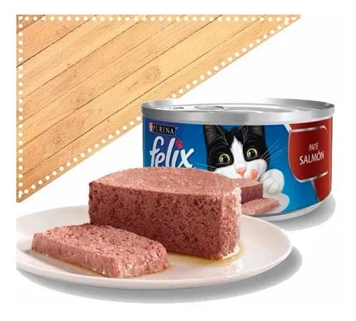 FELIX ALIMENTO HÚMEDO GATO PATE SABOR SALMON 156GR