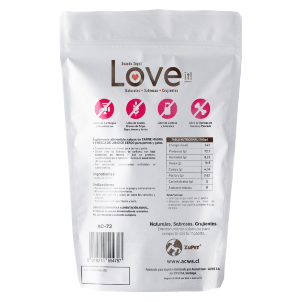 SNACK LOVE IT PERRO LOMO DE CERDO 40GRS