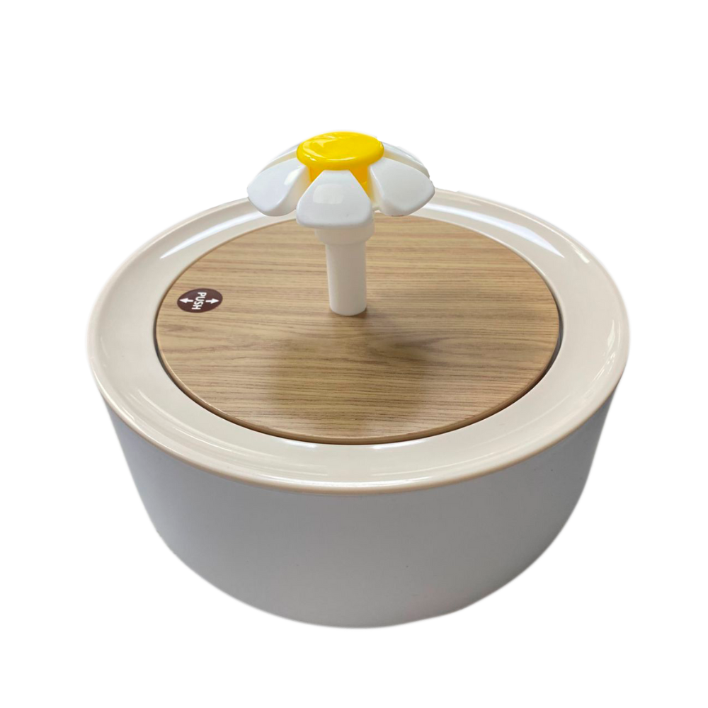 BEBEDERO AUTOMATICO FLOR BEIGE (M10734)