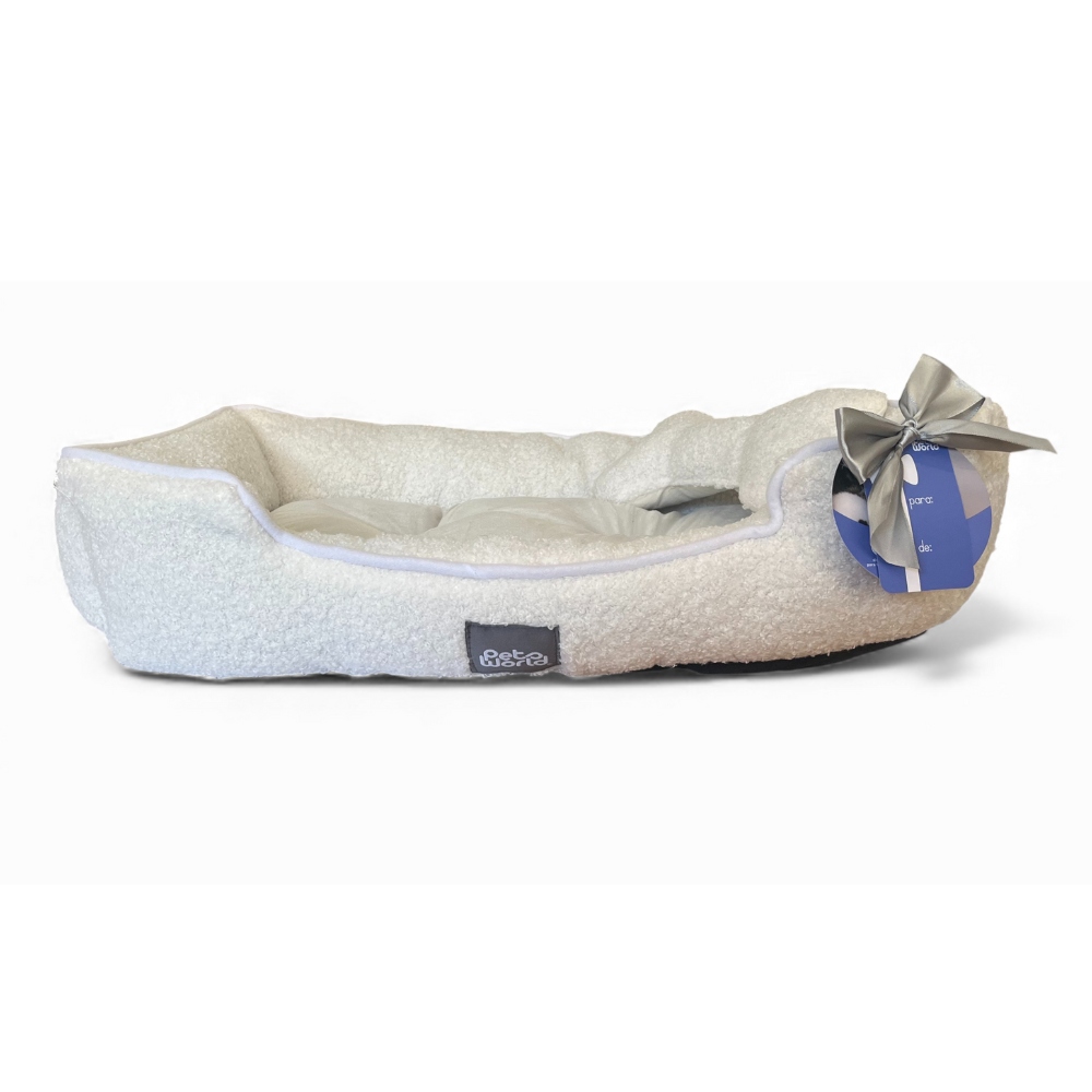 KIT CAMA RECTANGULAR + COJÍN BLANCO 56X40X15CM