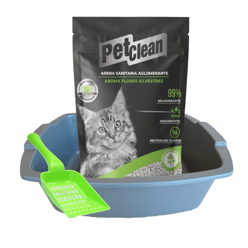 PACK ARENA PETCLEAN PERF. 2KG + 1 PALA + 1 ARENERO