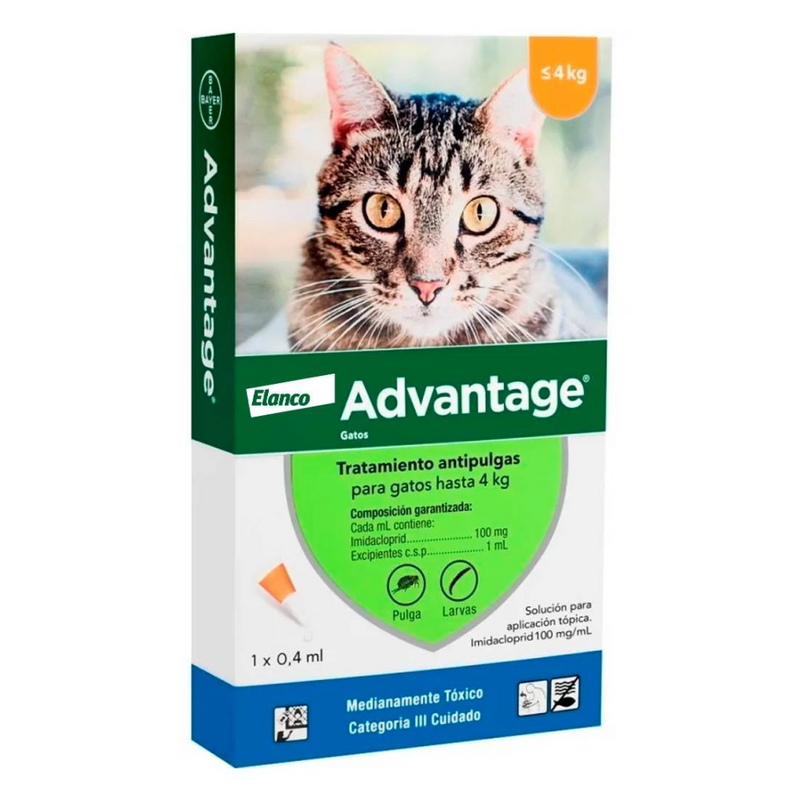 PIPETA ADVANTAGE GATO HASTA  4KG   NARANJA 90199163