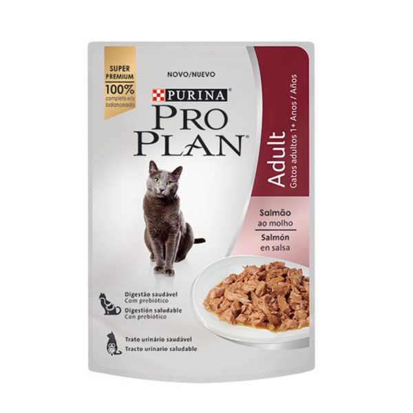 PROPLAN SOBRE GATO ADULTO SALMON 85GR