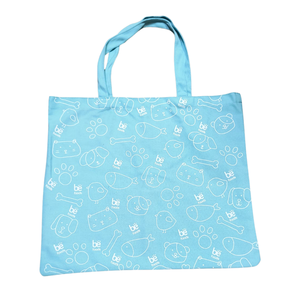 BOLSA DE ALGODÓN GRANDE 50x46CM CELESTE M5894