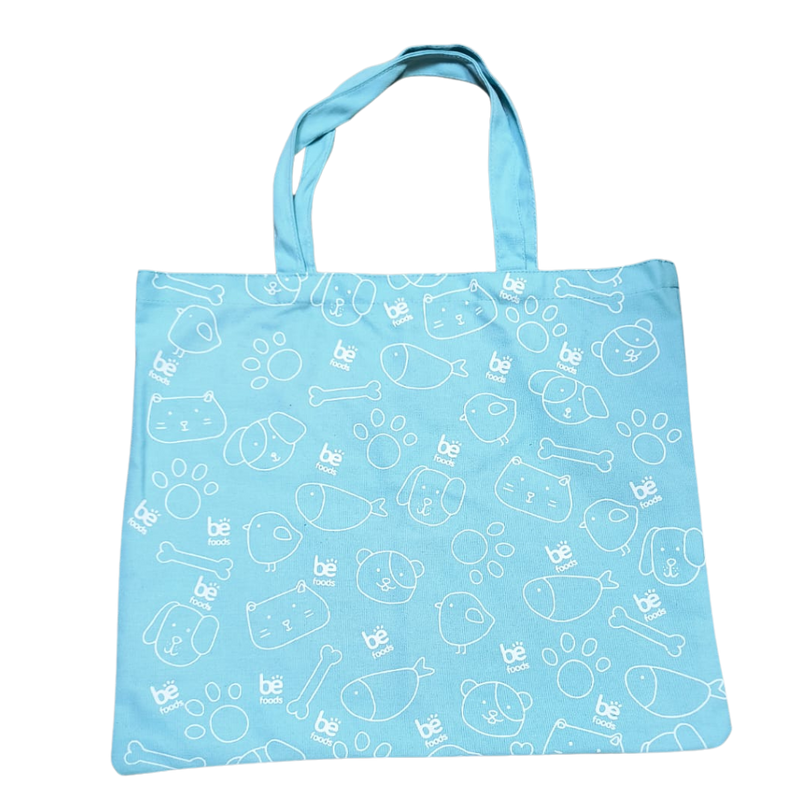 BOLSA ALGODON GRANDE 50x46CM CELESTE M5894