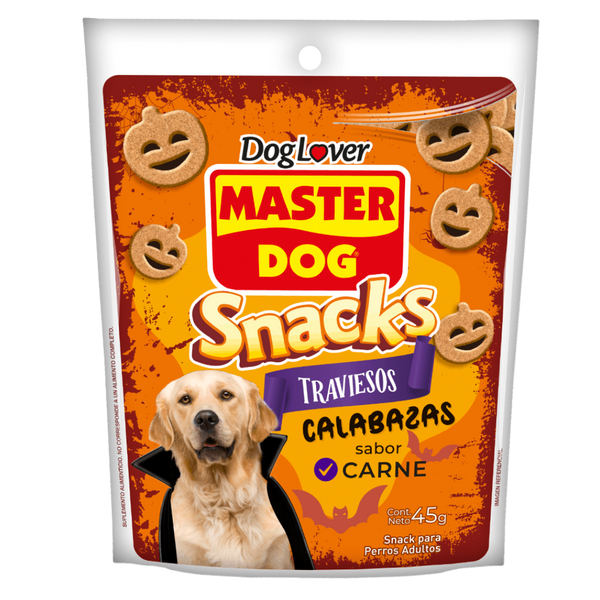 SNACK MASTERDOG HALLOWEEN CALABAZA 45GR