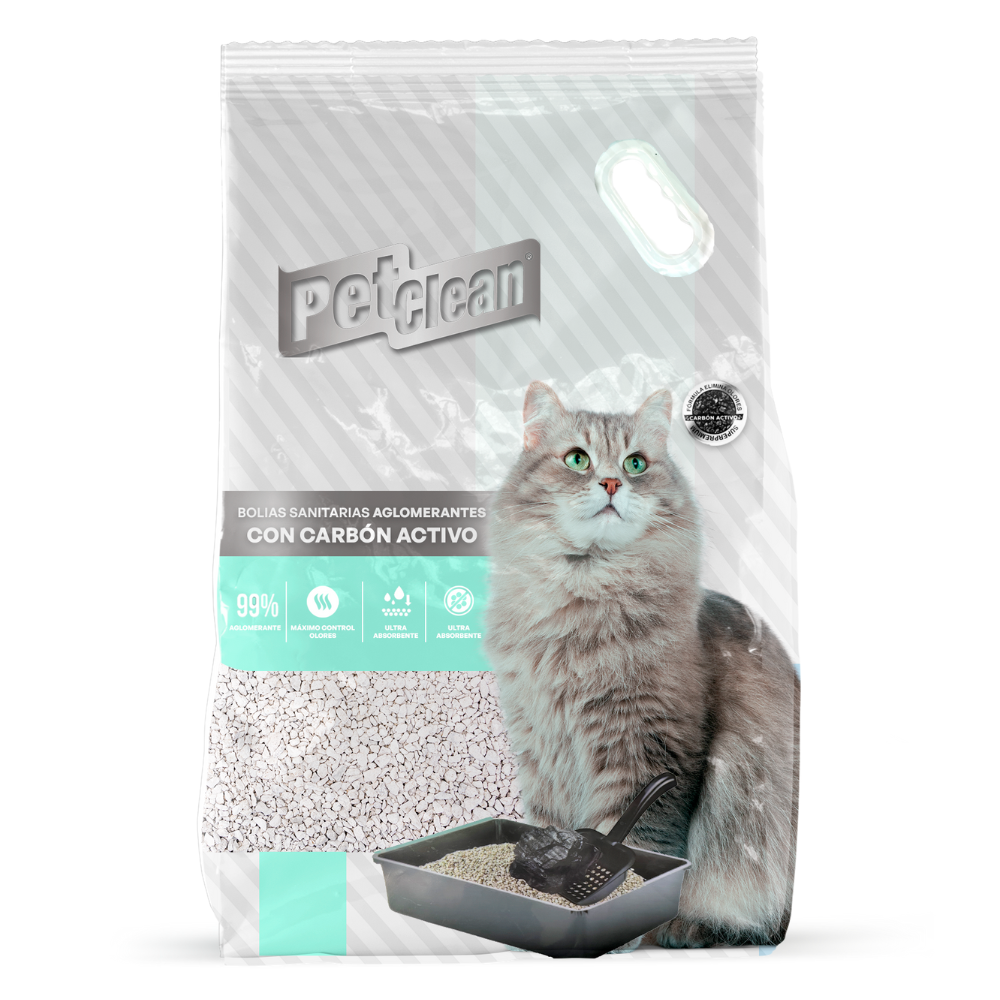 ARENA SANITARIA PETCLEAN CARBÓN ACTIVO 10KG