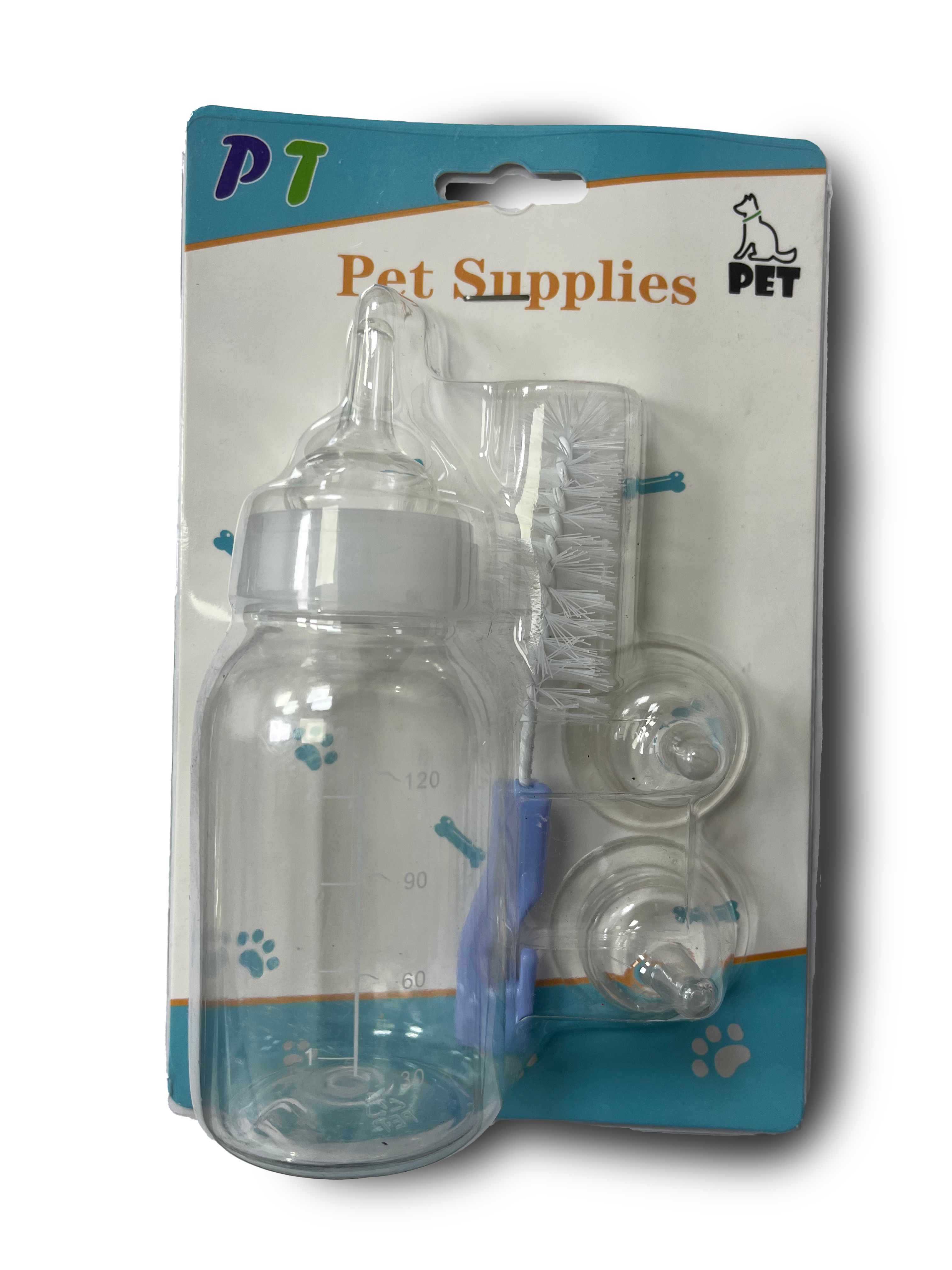 KIT MAMADERA MASCOTA TRANSPARENTE 120ml 4PCS (M8600)