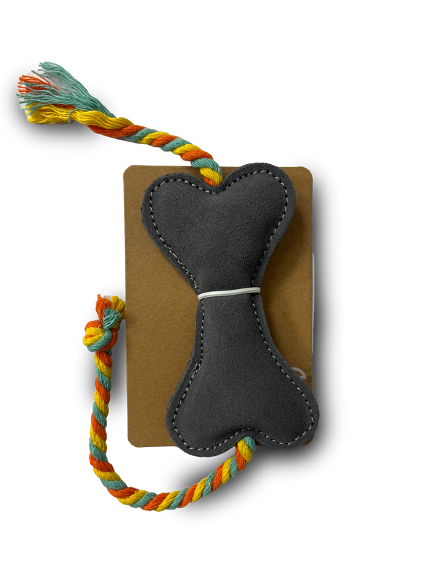 JUGUETE PERRO HUESO GAMUZA COLORES 30CM (M9157)