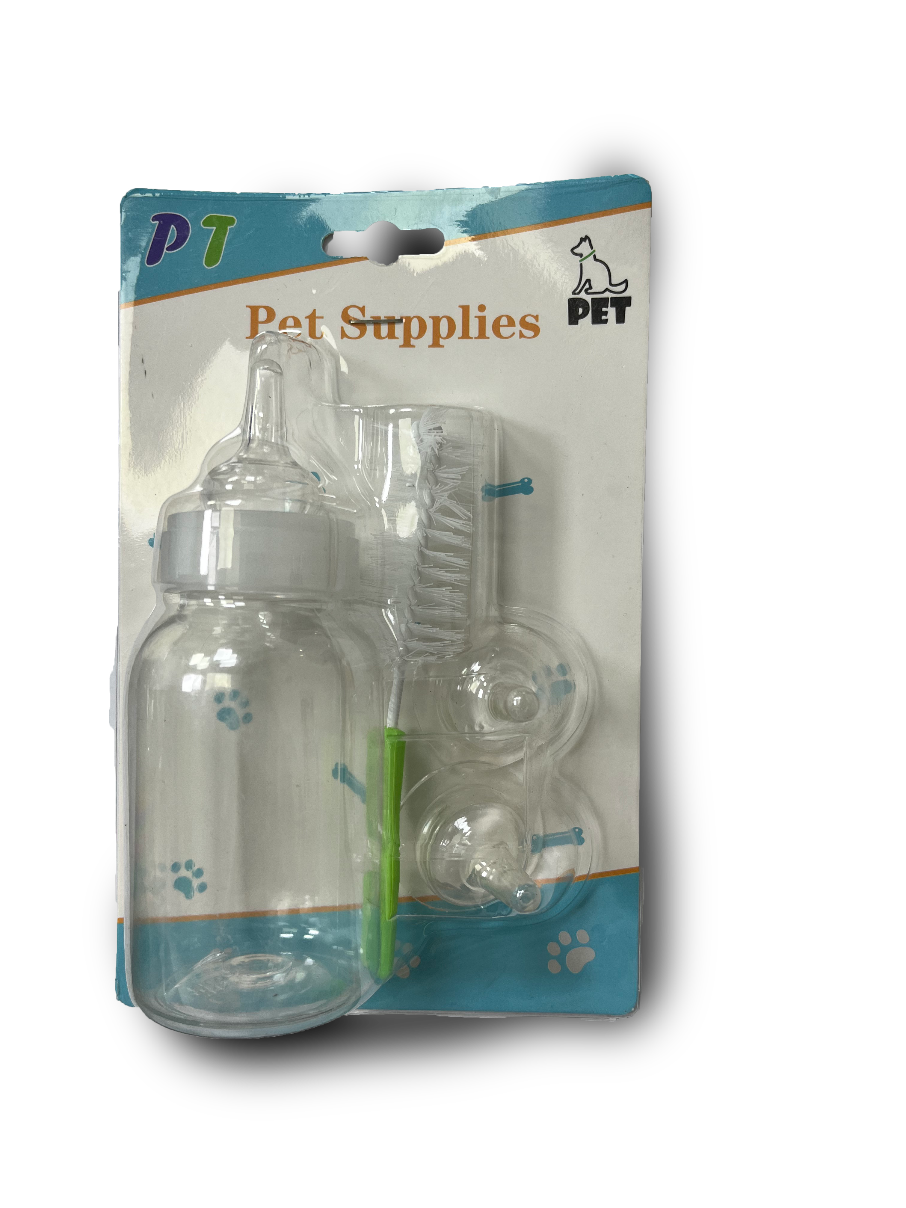 KIT MAMADERA MASCOTA TRANSPARENTE 120ml 4PCS (M8600)