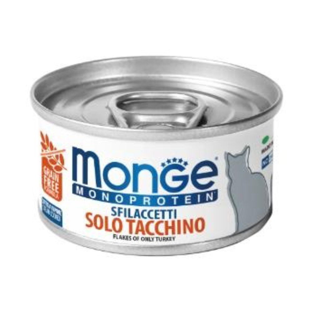 LATA MONGE GATO FLAKES PAVO 80 GR