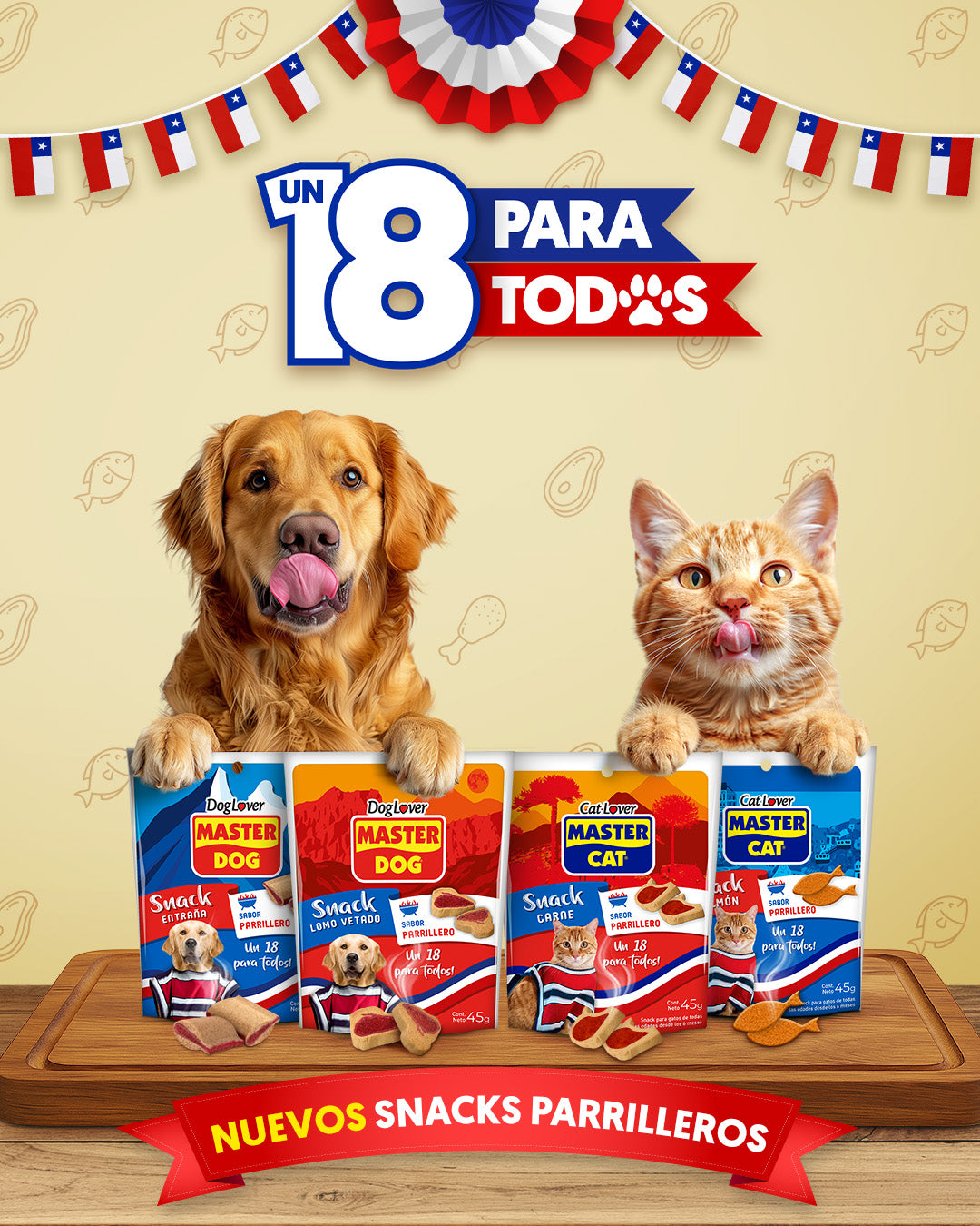 MASTER DOG SNACK PARA PERROS SABOR ENTRAÑA PARRILLERO 45GR
