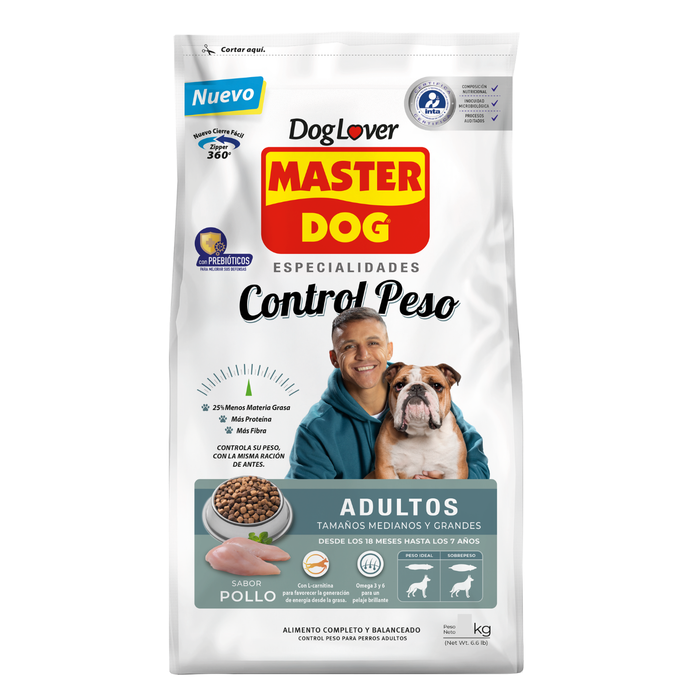 MASTERDOG ADULTO CONTROL DE PESO 18KG