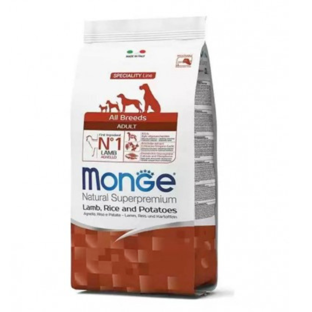 MONGE ADULTO CORDERO, ARROZ Y PAPAS 2.5 KG