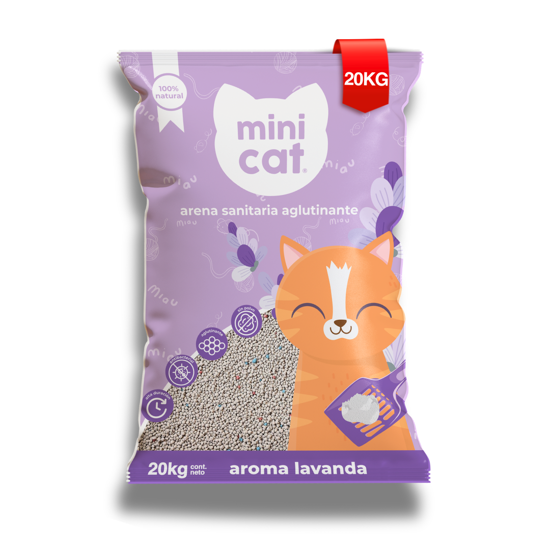 ARENA SANITARIA MINICAT LAVANDA 20KG