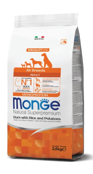 MONGE ALL BREEDS ADULT DUCK 2.5KG