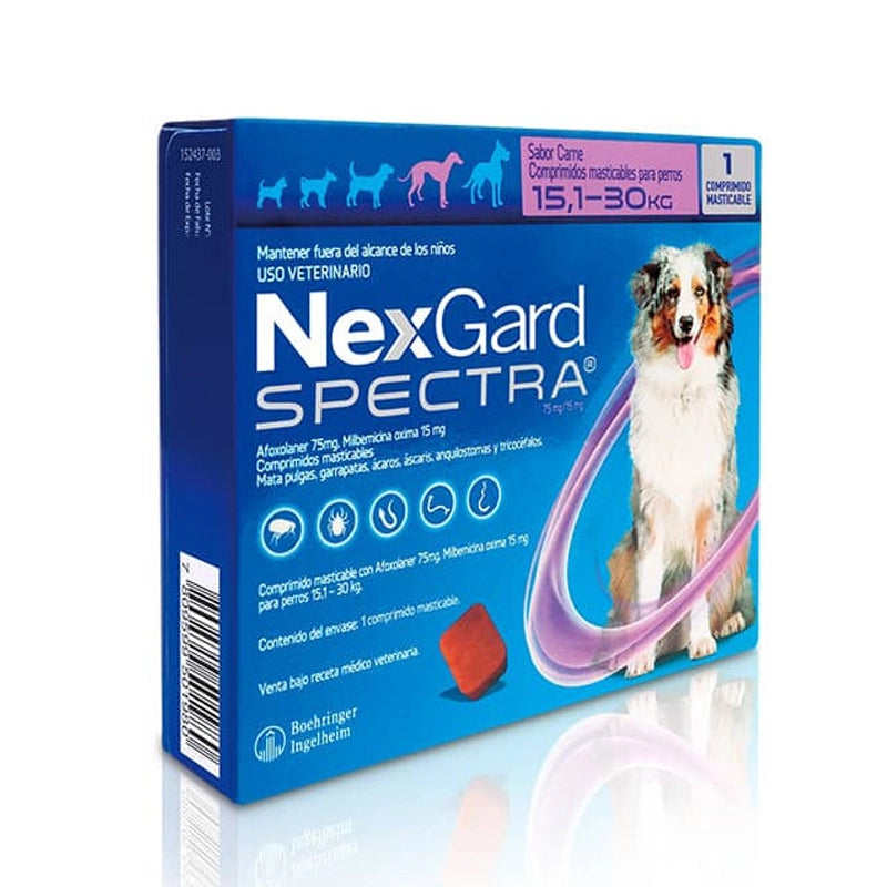 NEXGARD SPECTRA 15.1-30KG X1 COMPRIMIDO