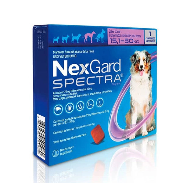NEXGARD SPECTRA 15.1-30KG X1 COMPRIMIDO