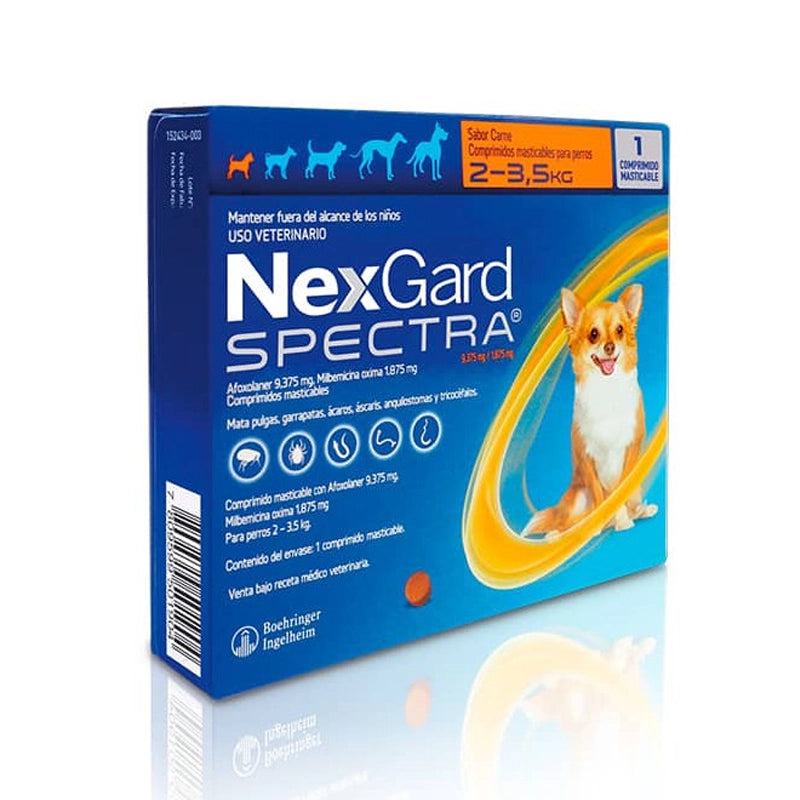 NEXGARD SPECTRA 2-3.5KG X1 COMPRIMIDO