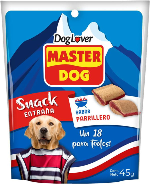 MASTER DOG SNACK PARA PERROS SABOR ENTRAÑA PARRILLERO 45GR
