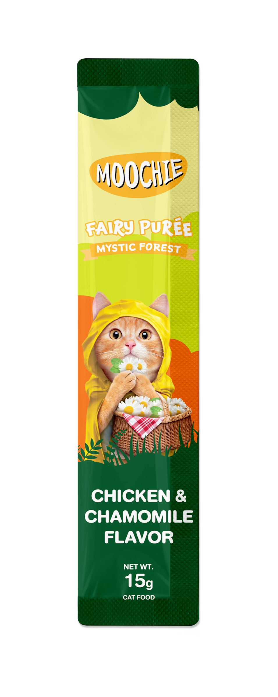 MOOCHIE TUBO GATO POLLO Y MANZANILLA 15GR