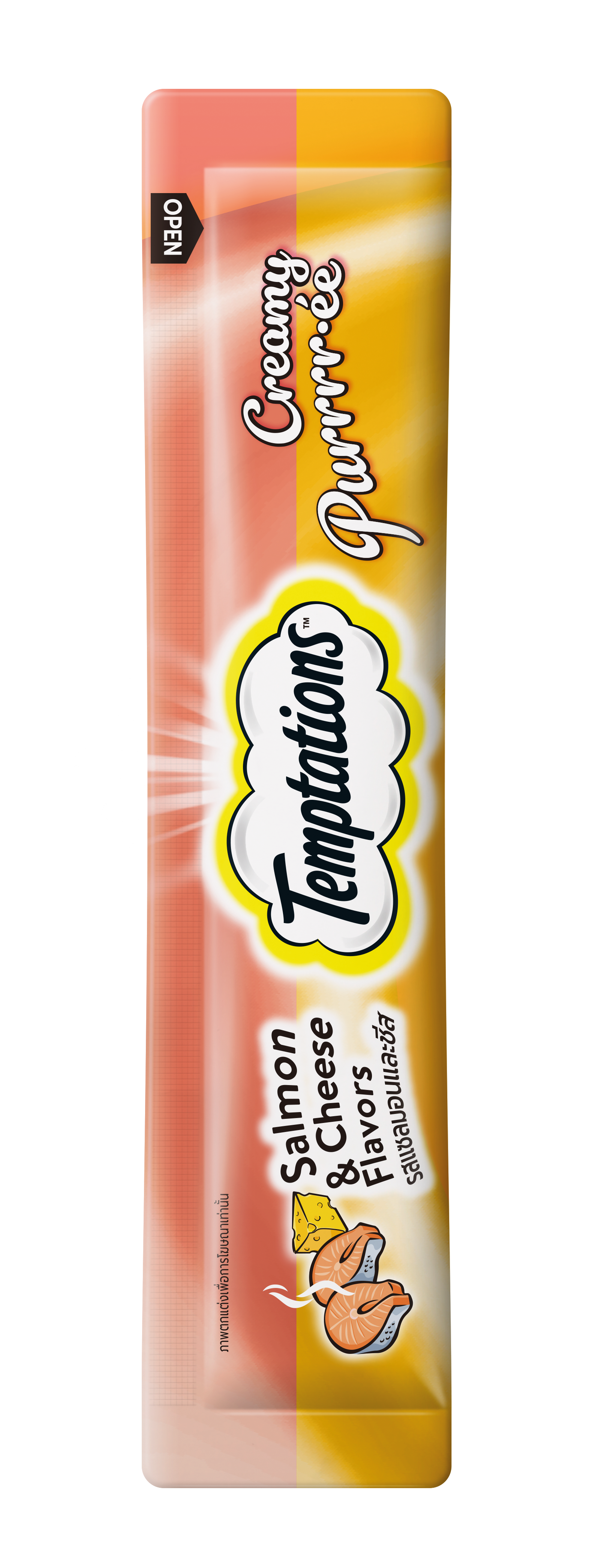 TEMPTATIONS CREAMY SNACK GATO SALMON QUESO 48GR