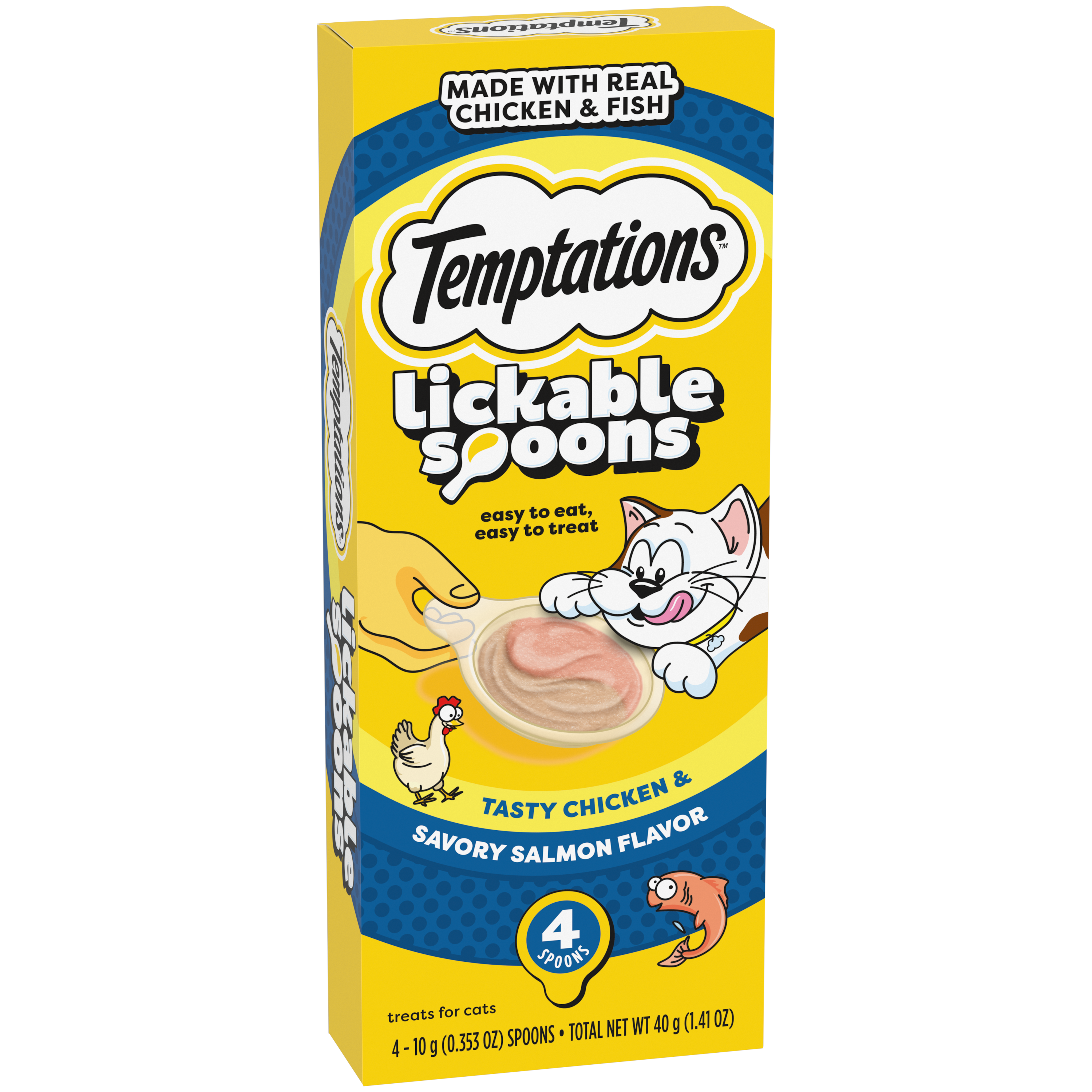 TEMPTATIONS SNACK CREMOSO GATO SALMÓN QUESO 48GR