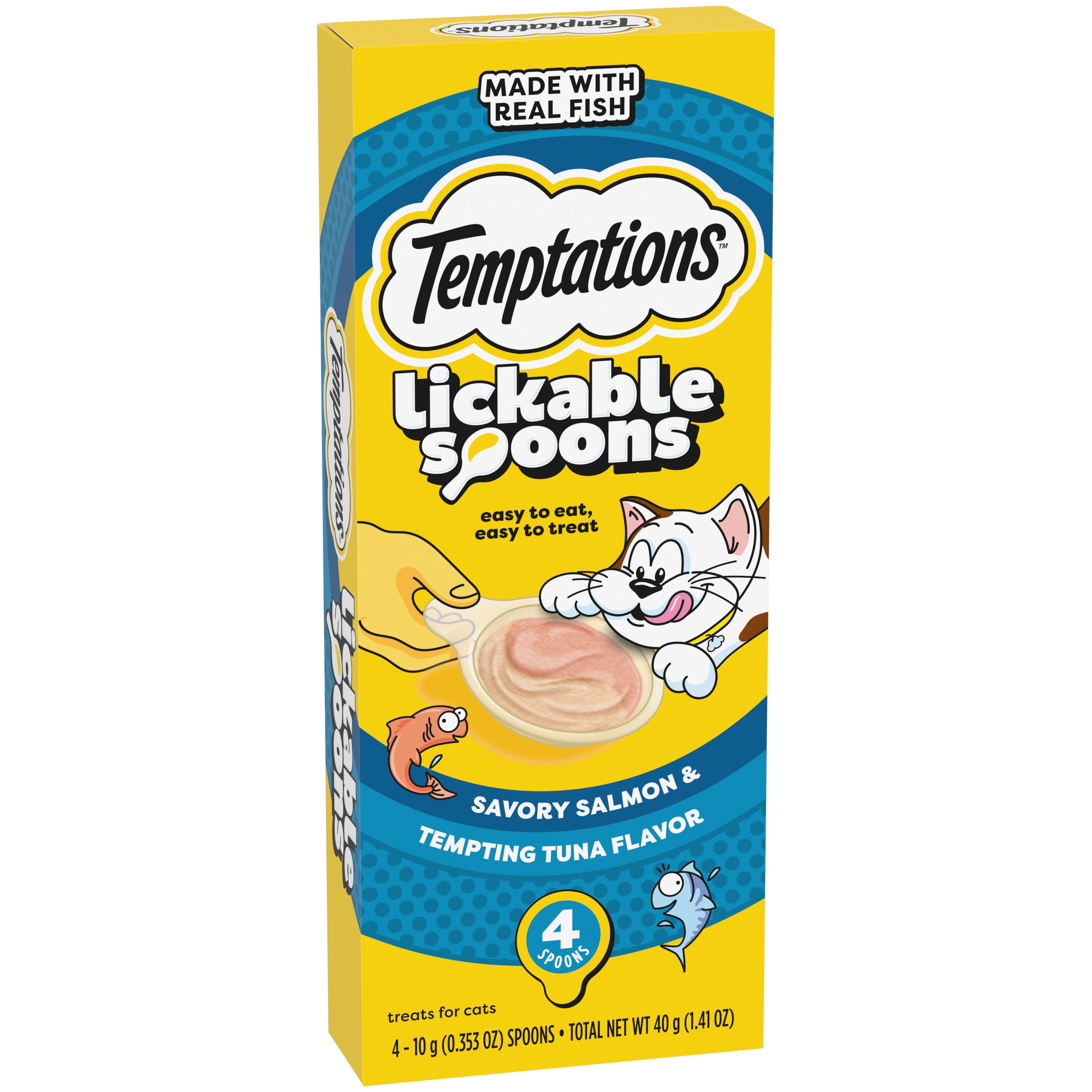 TEMPTATIONS SPOONS GATO SALMON Y ATUN 40GRS