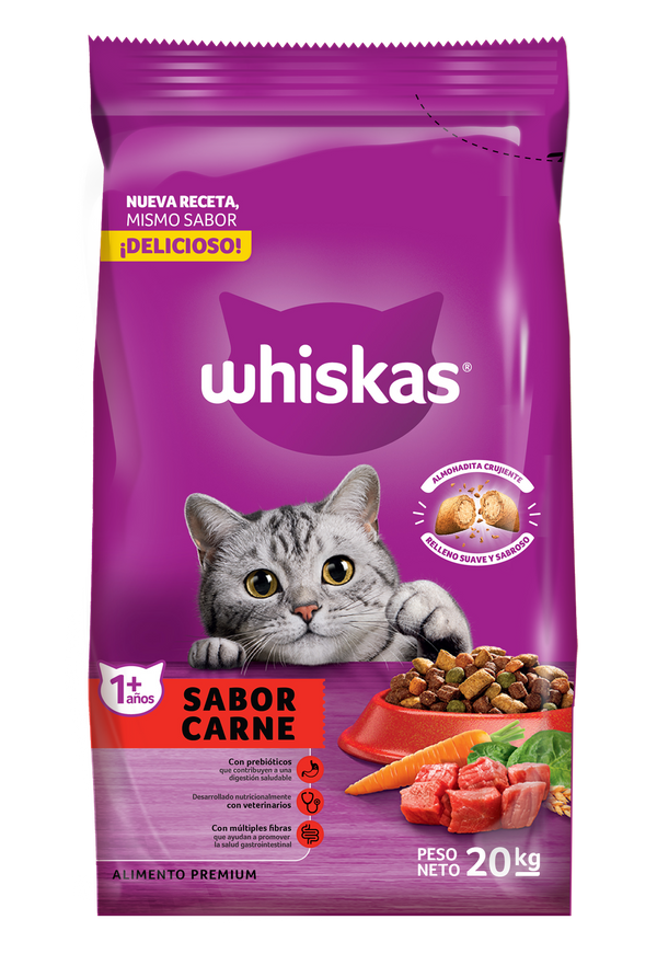 WHISKAS CARNE 20KG