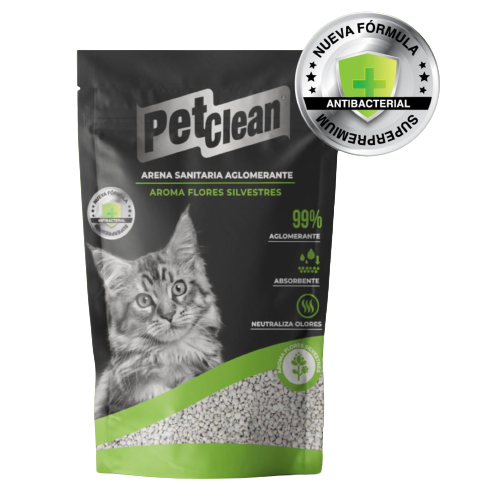 ARENA SANITARIA PERFUMADA PETCLEAN 10KG