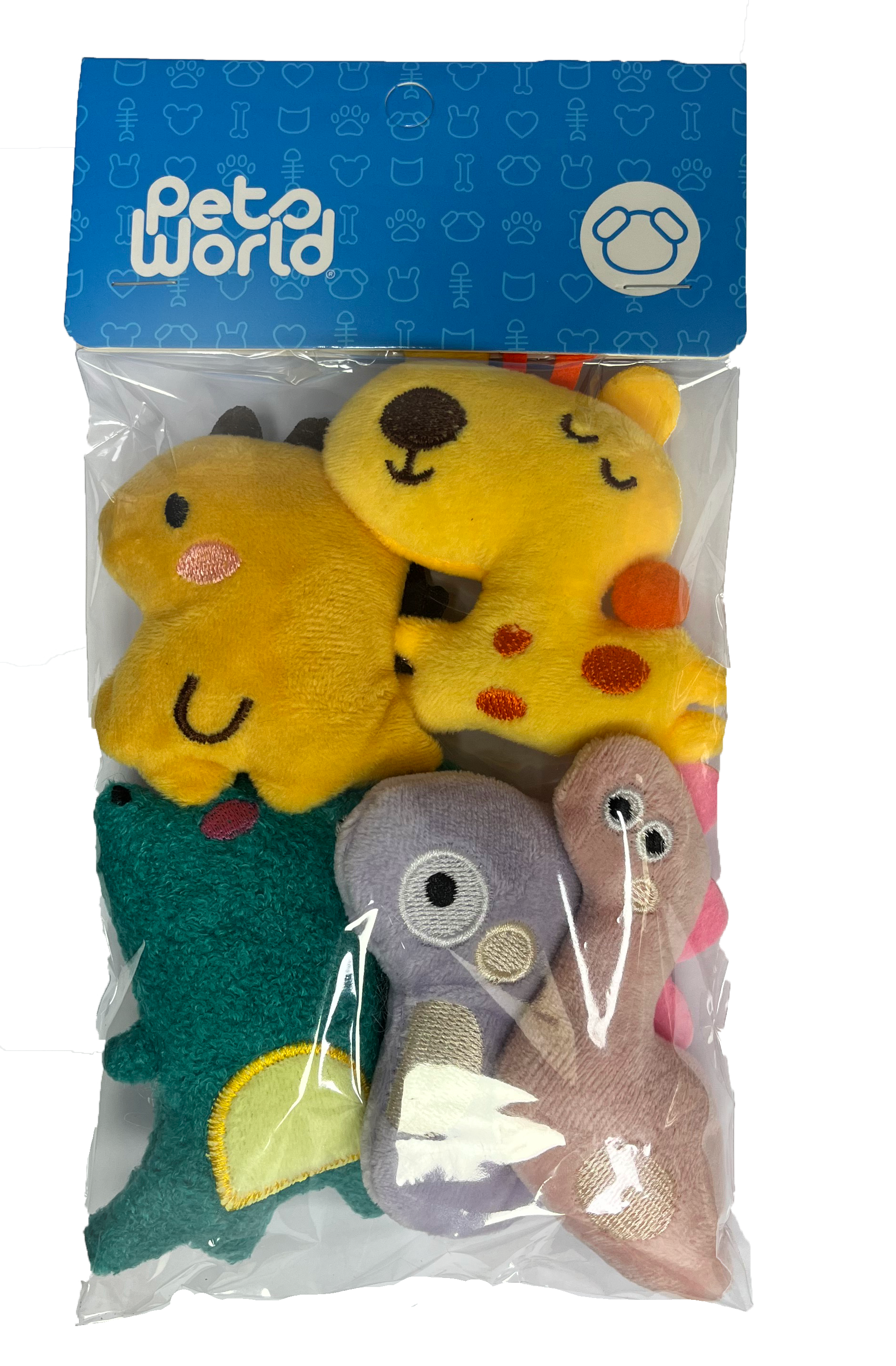 PACK PELUCHES ANIMALES MASCOTA 5PCS (M10361)