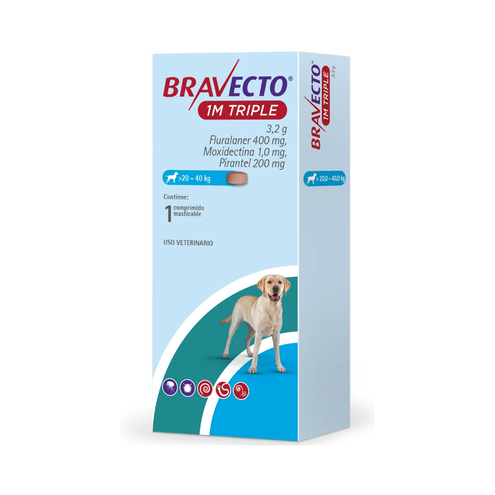 BRAVECTO PERRO 20-40KG 1M TRIPLE
