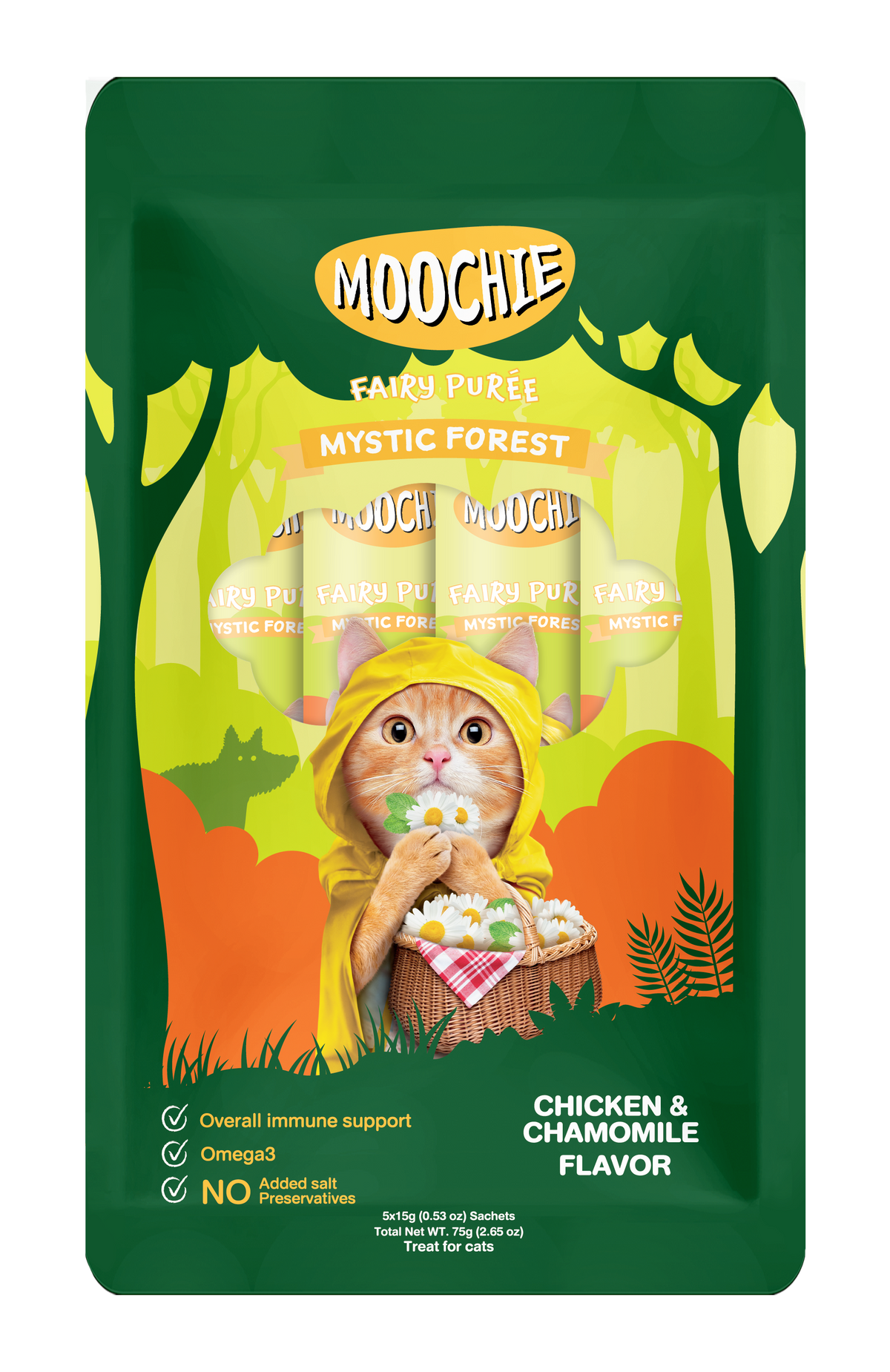 MOOCHIE TUBO GATO POLLO Y MANZANILLA 75GR