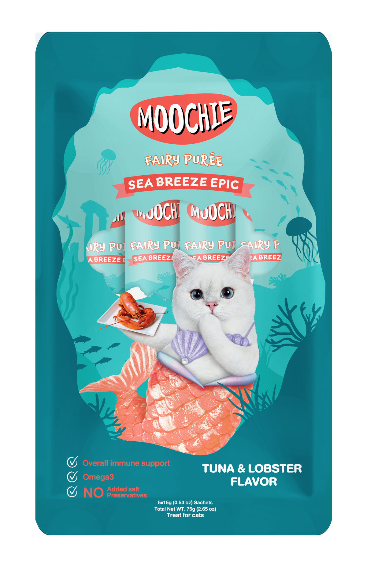 MOOCHIE TUBO GATO LANGOSTA Y ATUN 75GR