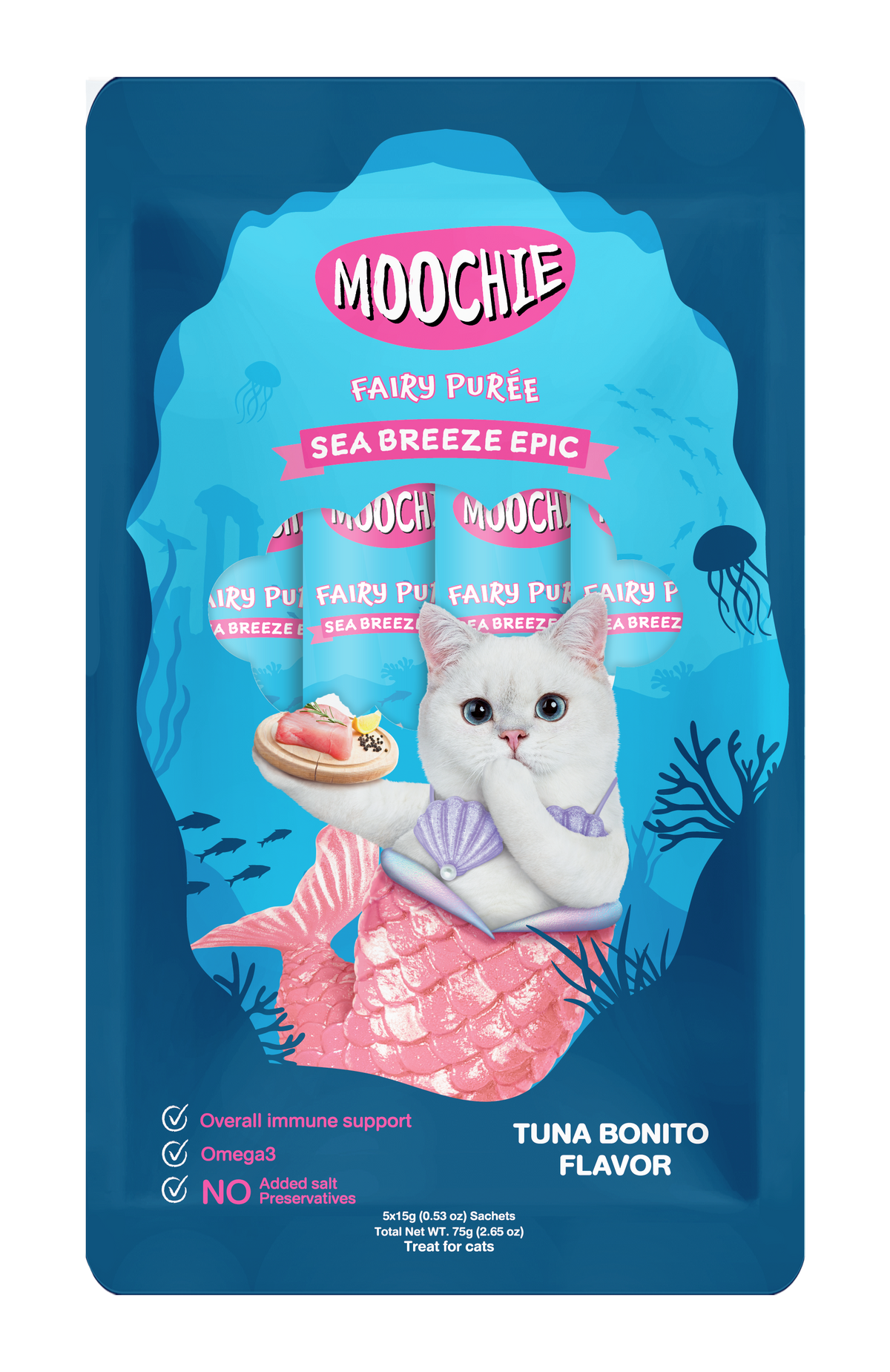 MOOCHIE TUBO GATO ATÚN BONITO 75GR