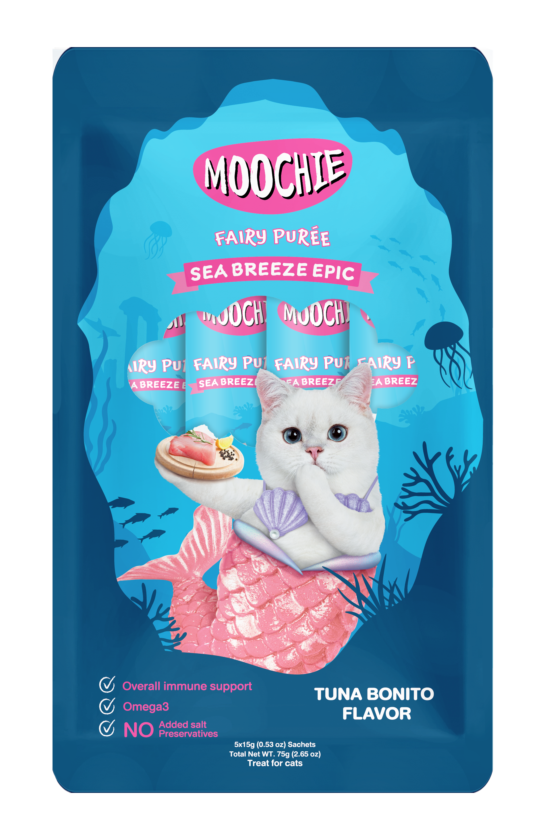 MOOCHIE TUBO GATO ATÚN BONITO 15GR