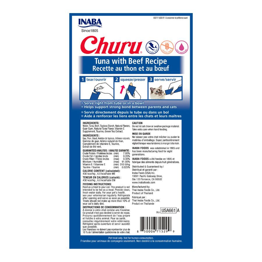 CHURU SOBRE GATO ATUN CARNE 56GR