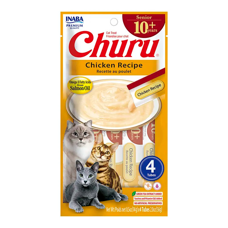 CHURU SOBRE GATO 10+SENIOR CHICKEN 56GR