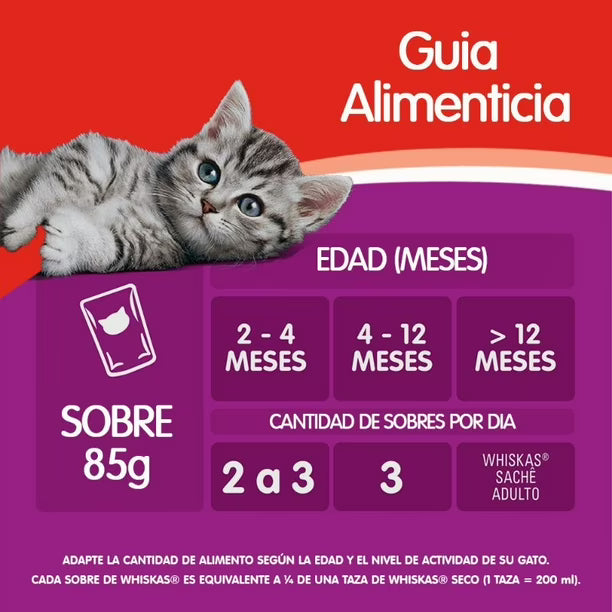 WHISKAS SOBRE GATITO CARNE 85GR