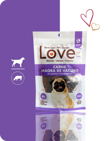 SNACK LOVE IT PERRO CARNE MAGRA VACUNO 40GRS