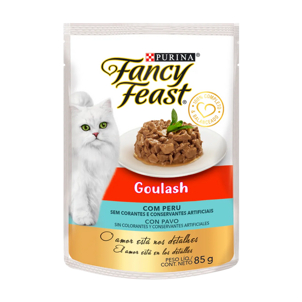 FANCY FEAST SOBRE GOULASH PAVO 85G