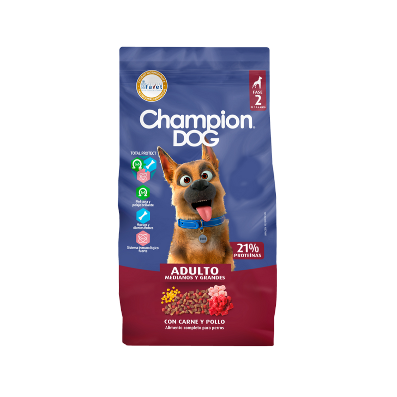 CHAMPION ADULTO MYG CARNE Y POLLO 9KG
