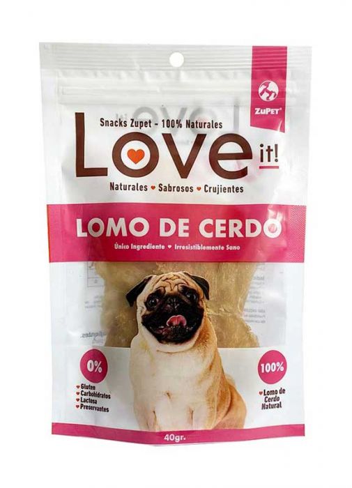 SNACK LOVE IT PERRO LOMO DE CERDO 40GRS