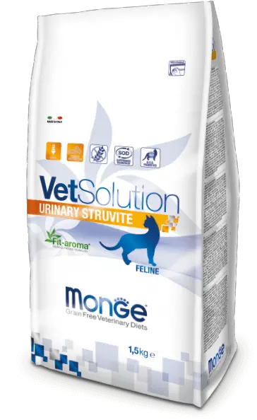 MONGE VETSOLUTION GATO URINARY STRUVITE 1.5KG