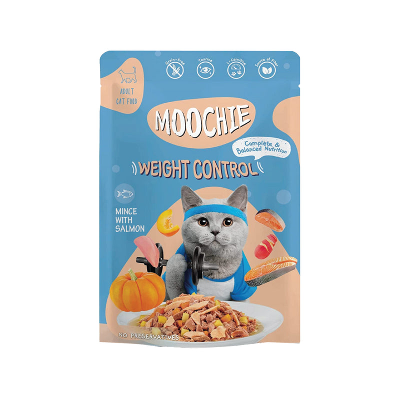 MOOCHIE SOBRE GATO CARNE SALMÓN 70GRS WEIGHT CONTROL