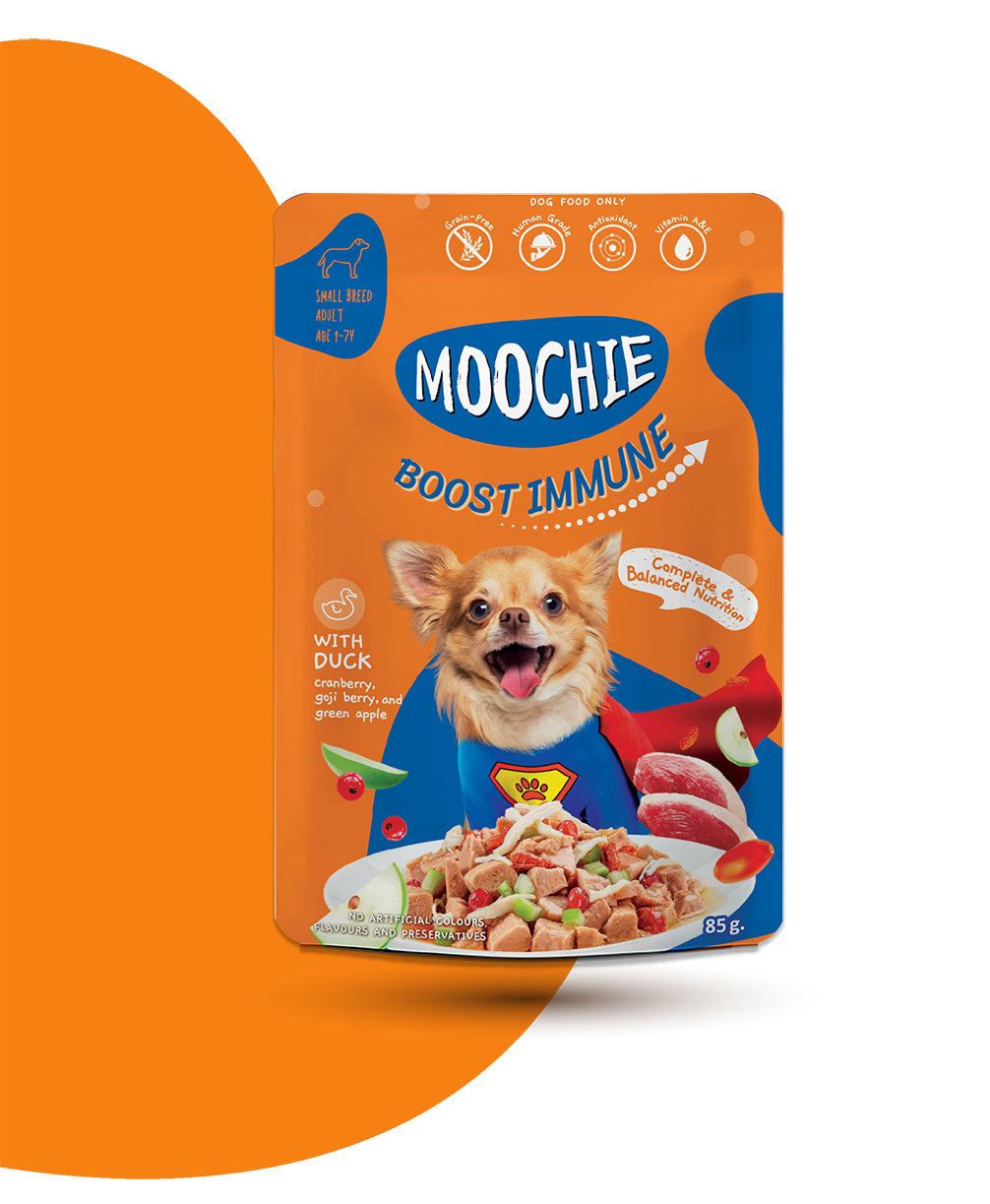 MOOCHIE SOBRE PERRO PATO 85 GRS BOOST INMUNE